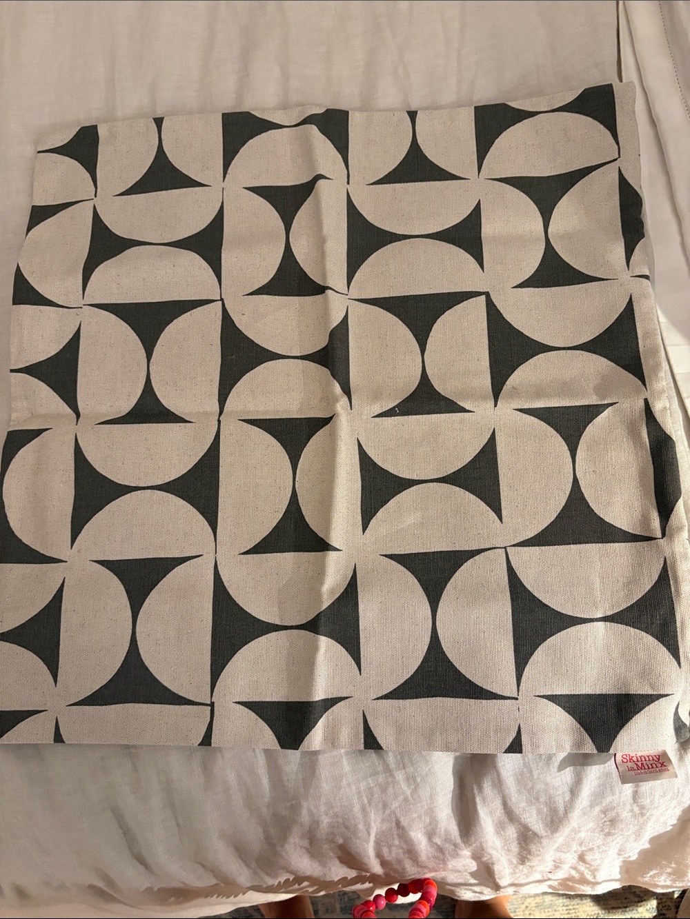 BRAND NEW! Skinny la Minx 19 x 19 canvas pillow cover. Gray and natural.